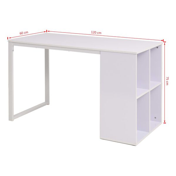 vidaXL Γραφείο Λευκό 120 x 60 x 75 εκ.