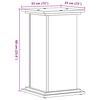 vidaXL Βάσεις Φυτών Γκρι Σκυρ. 33x33x60 εκ. Επεξεργασμένο Ξύλο