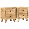 vidaXL &Kappa;&omicron;&mu;&omicron;&delta;ί&nu;&omicron; 2 &tau;&epsilon;&mu;ά&chi;&iota;&alpha; 40x32x46 cm &Sigma;&tau;&epsilon;&rho;&epsilon;ό &xi;ύ&lambda;&omicron; Rough Mango