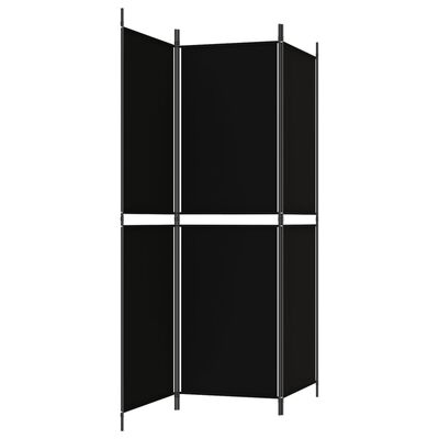 vidaXL Διαχωριστικό Δωματίου με 3 Πάνελ Μαύρο 150 x 180 εκ. Υφασμάτινο