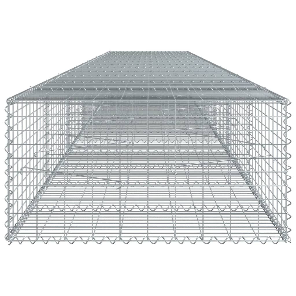 vidaXL Συρματοκιβώτιο με Κάλυμμα 700x100x50εκ. από Γαλβανισμένο Χάλυβα