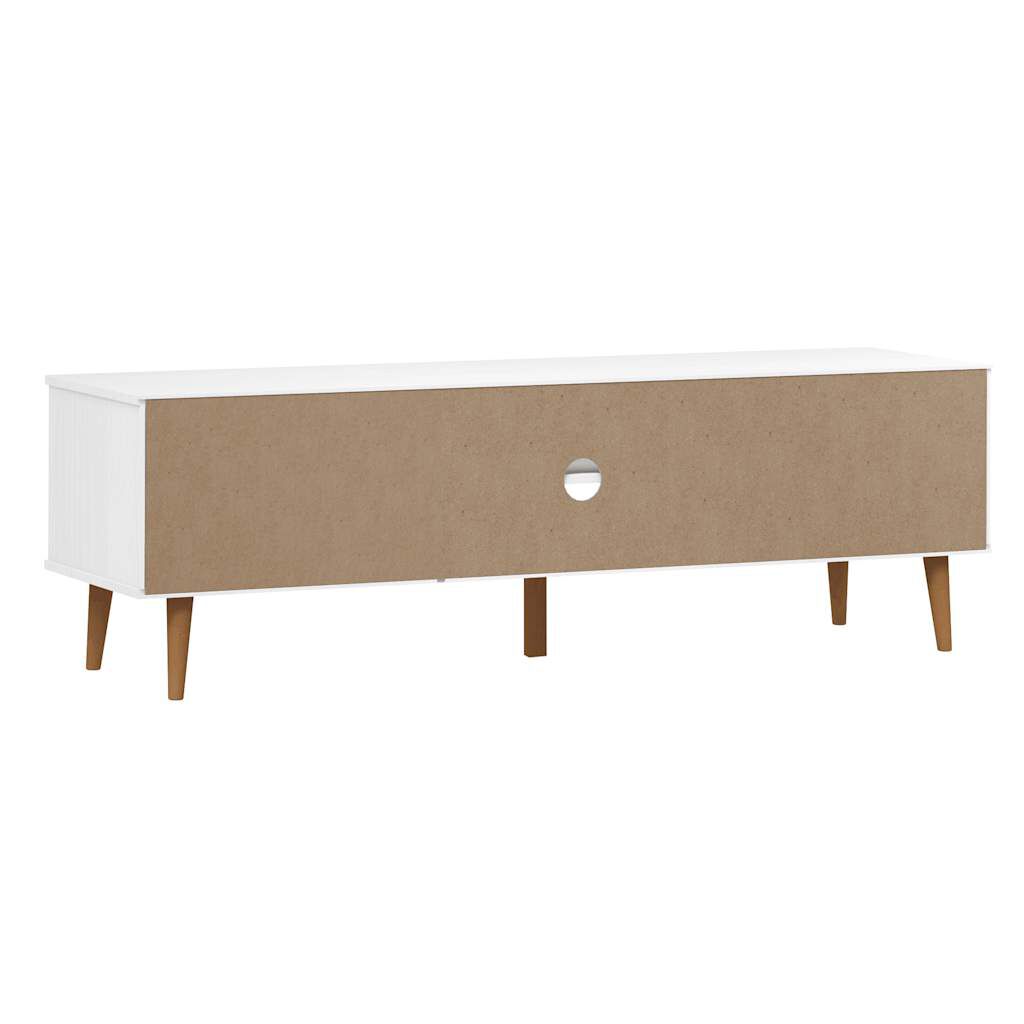 vidaXL Έπιπλο Τηλεόρασης MOLDE Λευκό 158x40x49 εκ. Μασίφ Ξύλο Πεύκου