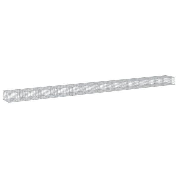 vidaXL Συρματοκιβώτιο με Κάλυμμα 1200x100x50εκ από Γαλβανισμένο Χάλυβα
