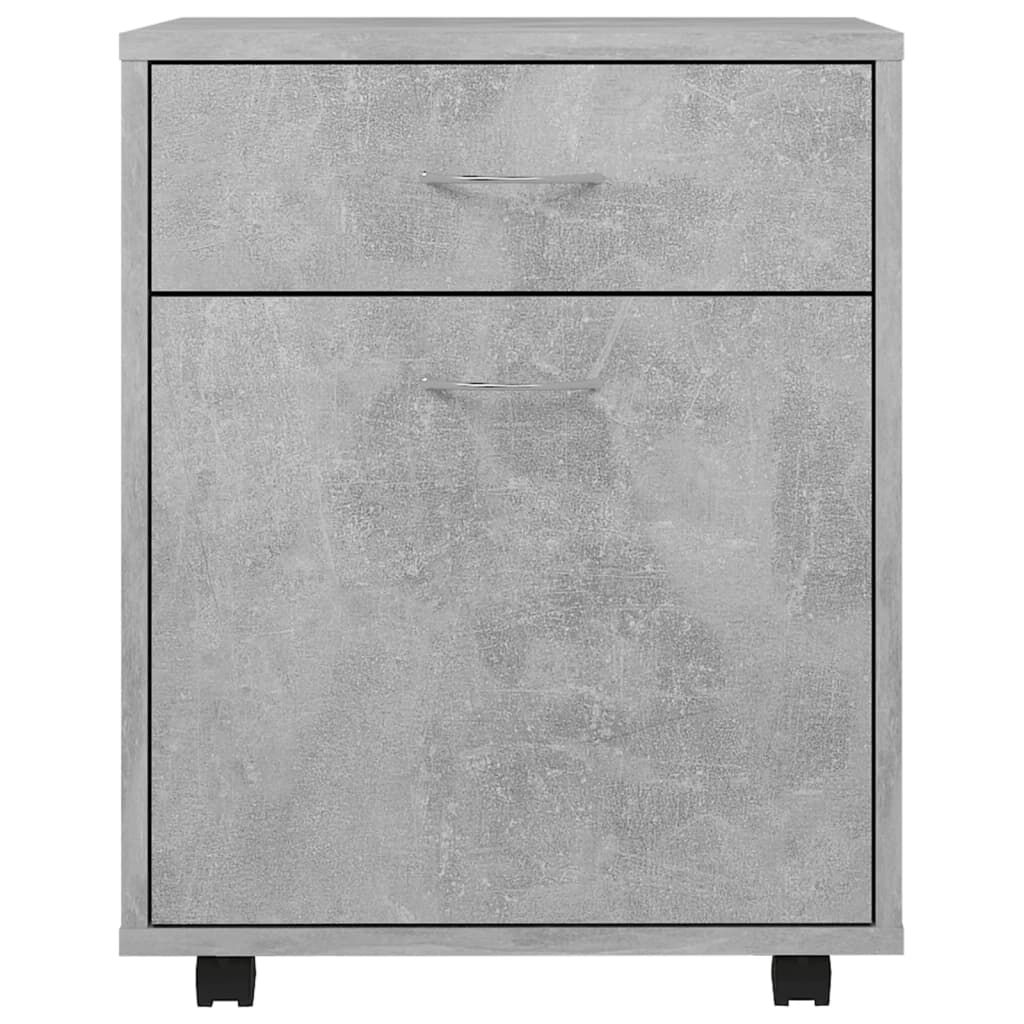 vidaXL Ντουλάπι Τροχηλάτο Γκρι Σκυρ. 45 x 38 x 54 εκ. από Επεξ. Ξύλο