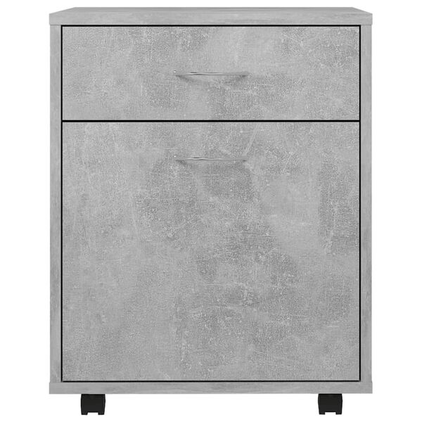 vidaXL Ντουλάπι Τροχηλάτο Γκρι Σκυρ. 45 x 38 x 54 εκ. από Επεξ. Ξύλο