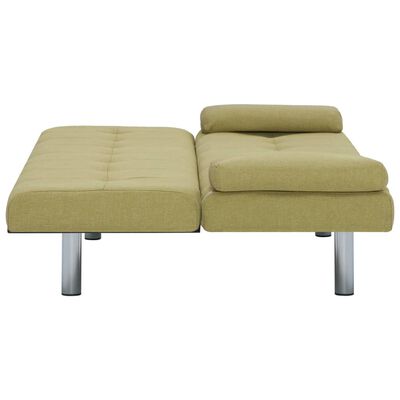 vidaXL Καναπές - Κρεβάτι με Δύο Μαξιλάρια Πράσινος από Πολυεστέρα