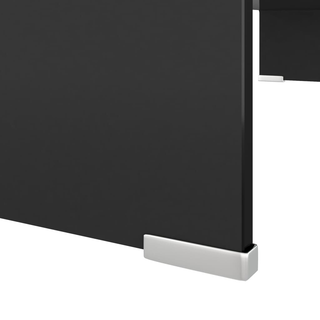 vidaXL Βάση Τηλεόρασης/Οθόνης Μαύρη 80 x 30 x 13 εκ. Γυάλινη