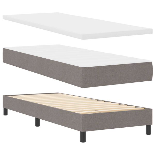 vidaXL Κρεβάτι Box Spring με στρώμα Ταούπ 80x200 εκ Fabric