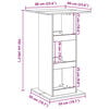 vidaXL Τραπέζι Μπαρ/Ράφια Όψη Παλαιού Ξύλου 60x60x102εκ Επεξεργ. Ξύλο