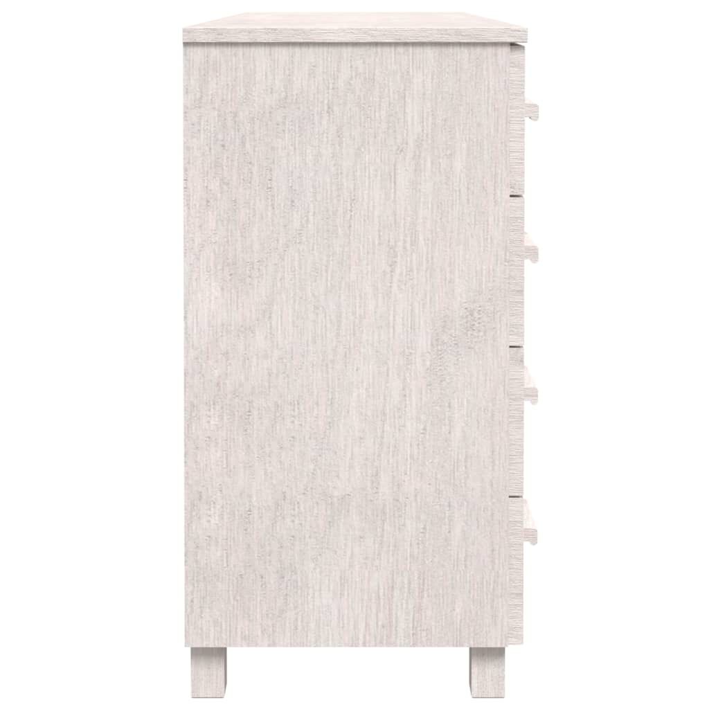 vidaXL Ντουλάπι HAMAR Λευκό 113 x 40 x 80 εκ. από Μασίφ Ξύλο Πεύκου