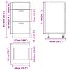 vidaXL Ντουλάπι "Lyon" Γκρι Sonoma 40x46x81,5 εκ. από Τεχνητό Ξύλο