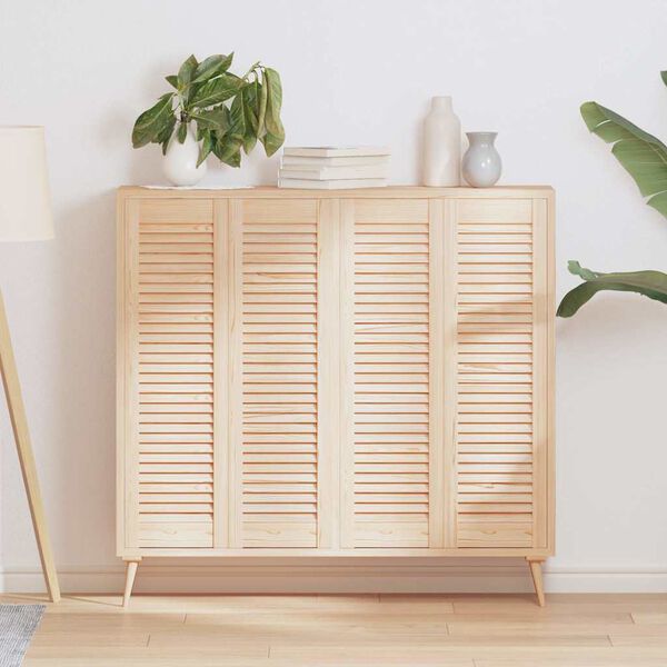 vidaXL Πορτάκια με Περσίδες 4 Τεμ. 99x29,5 εκ. από Μασίφ Ξύλο Πεύκου