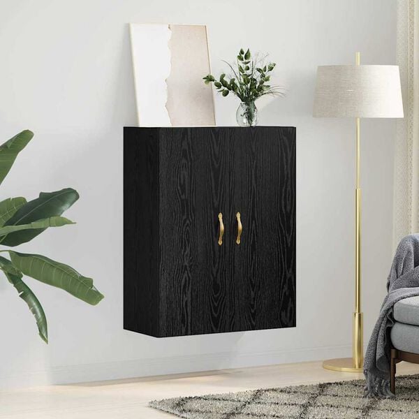 vidaXL Επιτοίχιο ντουλάπι Μαύρη δρυς 69.5 x 34 x 90 εκ.