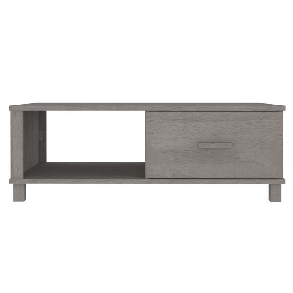 vidaXL Τραπεζάκι Σαλονιού HAMAR Αν. Γκρι 100x55x35εκ Μασίφ Ξύλο Πεύκου