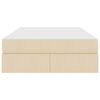vidaXL Κρεβάτι με αποθηκευτικό χώρο και στρώμα Κρεμ 120 x 200 cm