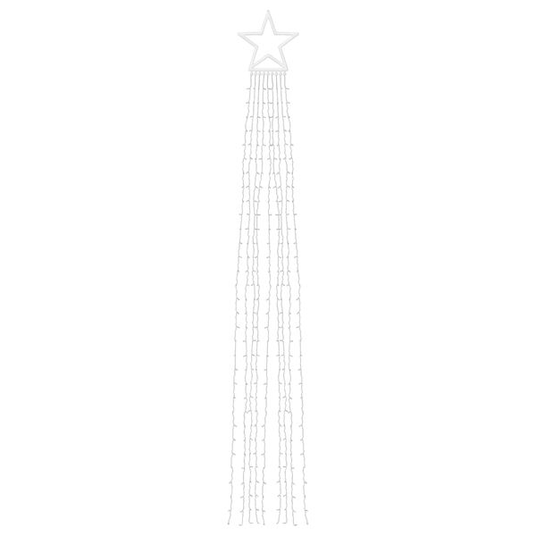 vidaXL Φωτιστικό Χριστουγεννιάτικο Δέντρο 320 LED Θερμό Λευκό 375 εκ.