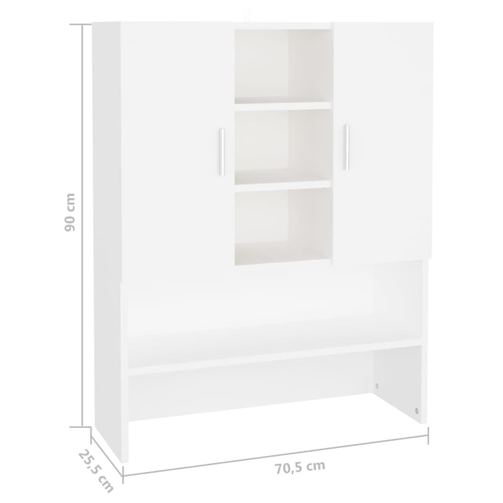 vidaXL Ντουλάπι Πλυντηρίου Λευκό 70,5 x 25,5 x 90 εκ.