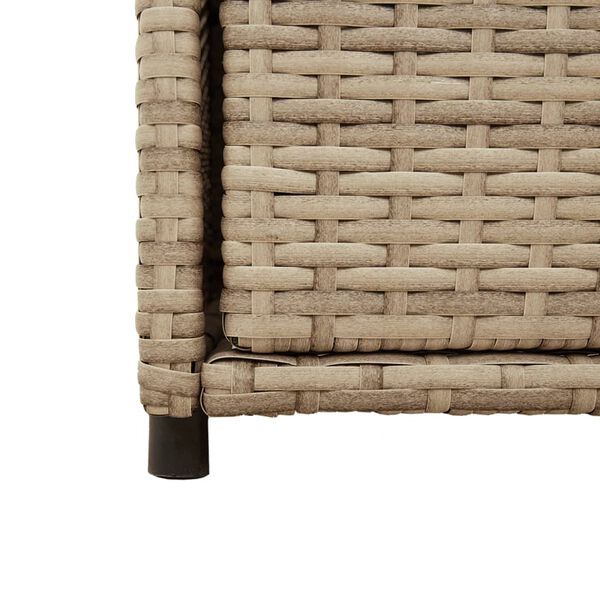 vidaXL Ντουλάπι Αποθήκευσης Κήπου Beige 55x55x111 εκ. Συνθετικό Ρατάν