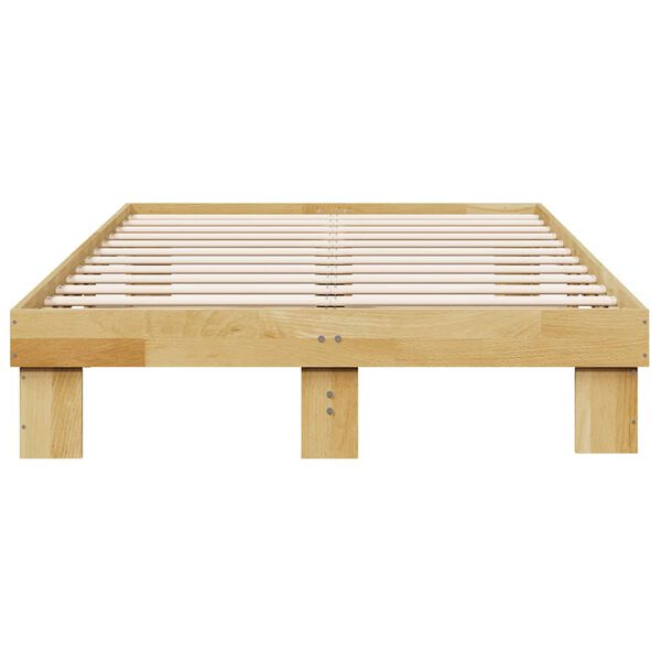 vidaXL Πλαίσιο κρεβατιού χωρίς στρώμα 120x200 cm μασίφ ξύλο δρυς