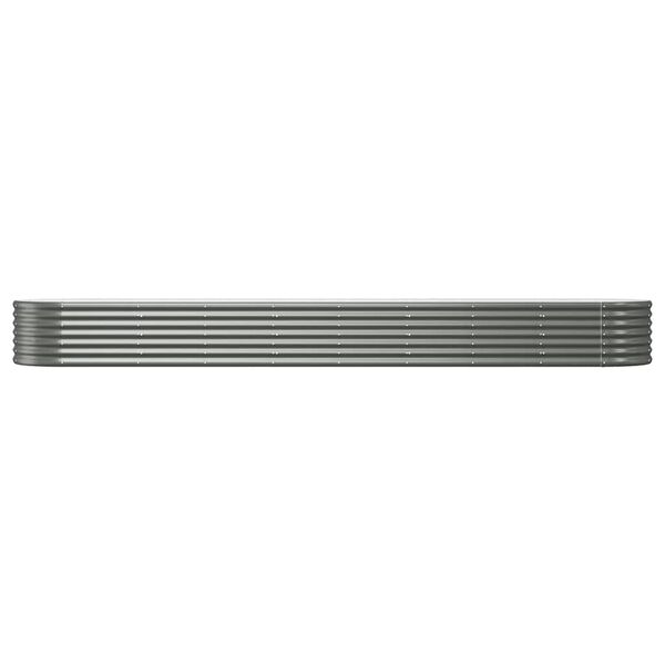 vidaXL Ζαρντινιέρα Γκρι 368x80x36 εκ. Γαλβανισμένος χάλυβας
