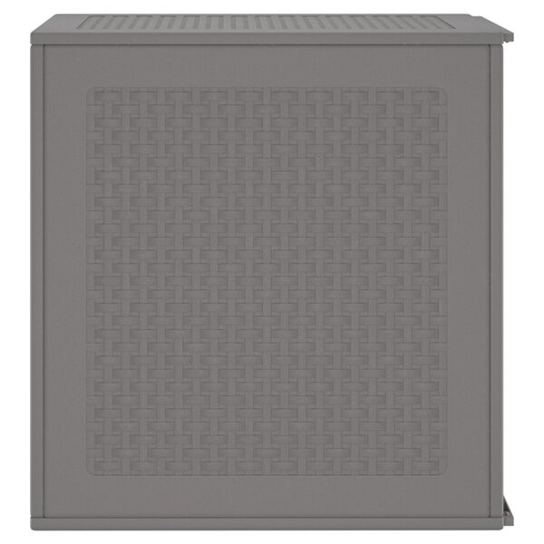 vidaXL Κουτί Αποθήκευσης Κήπου Ανοιχτό Γκρι 55x53x57 cm PP