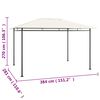 vidaXL Κιόσκι Κρεμ 384x281x270 εκ. 180 γρ./μ²