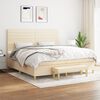 vidaXL &Kappa;&rho;&epsilon;&beta;ά&tau;&iota; Boxspring &mu;&epsilon; &Sigma;&tau;&rho;ώ&mu;&alpha; &Kappa;&rho;&epsilon;&mu; 200x200 &epsilon;&kappa;. &Upsilon;&phi;&alpha;&sigma;&mu;ά&tau;&iota;&nu;&omicron;