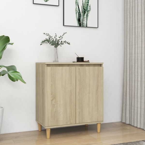 vidaXL Μπουφές Sonoma Δρυς 60x35x70εκ. από Επεξ. Ξύλο με Ξύλινα Πόδια