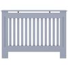vidaXL Καπάκι Καλοριφέρ 2 pcs Γκρι 112x19x81,5cm Επεξεργασμένο ξύλο