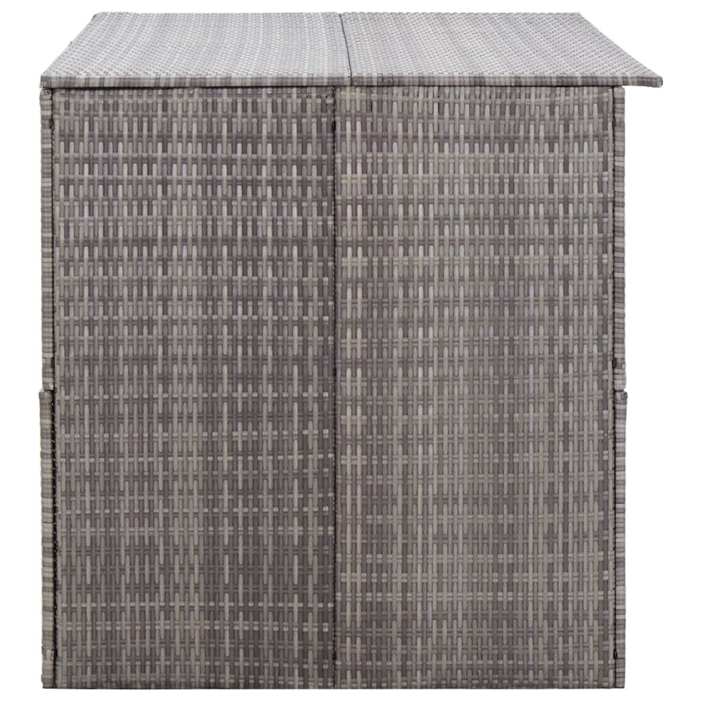 vidaXL Μπαούλο Εξωτερικού Χώρου Γκρι 150x100x100 εκ. Συνθετικό Ρατάν