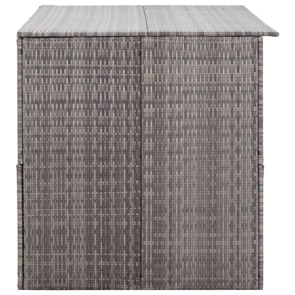 vidaXL Μπαούλο Εξωτερικού Χώρου Γκρι 150x100x100 εκ. Συνθετικό Ρατάν
