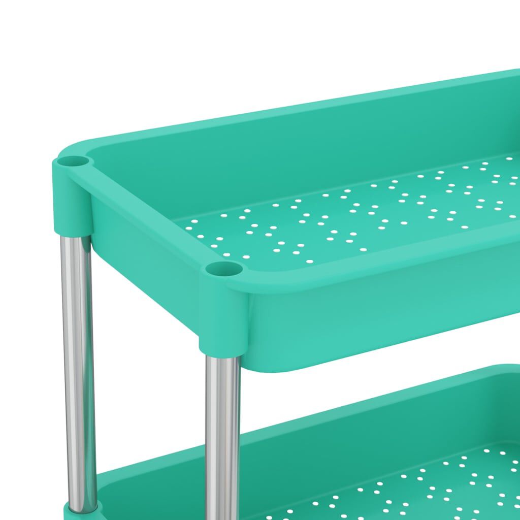 vidaXL Τρόλεϊ Κουζίνας 5 Επιπέδων Τιρκουάζ 42 x 29 x 128εκ. Σίδερο/ABS