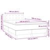 vidaXL Κρεβάτι Boxspring Στρώμα&LED Καπουτσίνο 120x190 εκ. Συνθ. Δέρμα