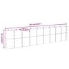vidaXL Ζαρντινιέρα Γκρι 332x40x68 εκ. Γαλβανισμένος χάλυβας