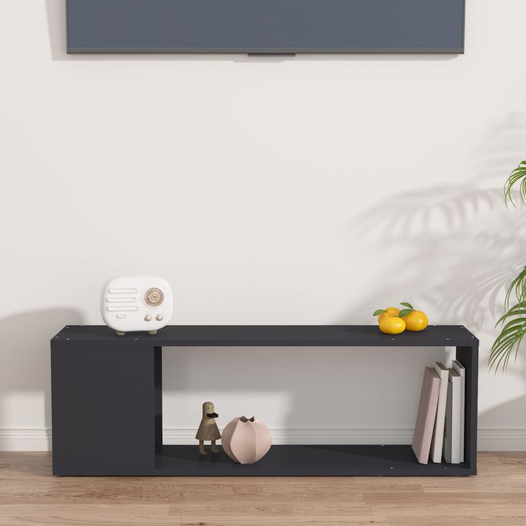 vidaXL Έπιπλο Τηλεόρασης Γκρι 100 x 24 x 32 εκ. από Μοριοσανίδα