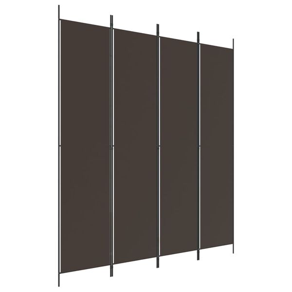vidaXL Διαχωριστικό Δωματίου με 4 Πάνελ Καφέ 200 x 220 εκ. Υφασμάτινο