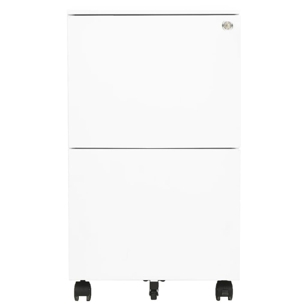 vidaXL Αρχειοθήκη Φορητή Λευκή 39 x 45 x 67 εκ. Ατσάλινη