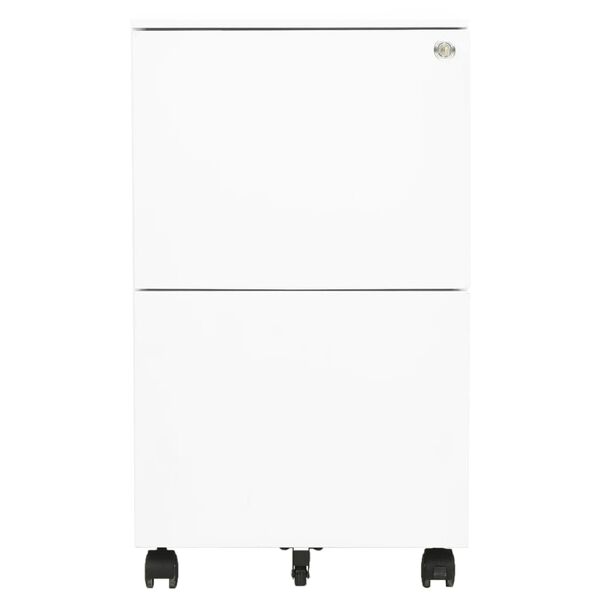 vidaXL Αρχειοθήκη Φορητή Λευκή 39 x 45 x 67 εκ. Ατσάλινη
