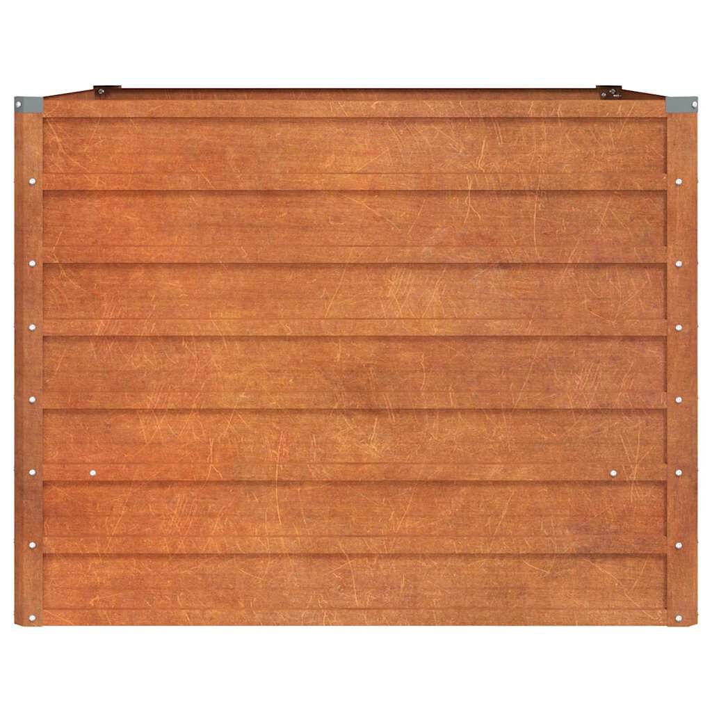 vidaXL Ζαρντινιέρα Σκουριασμένο 100x100x77 εκ. Ατσάλι Σκληρυθέν Αέρα