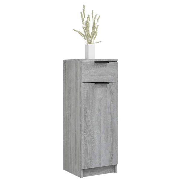 vidaXL Ντουλάπι Μπάνιου Γκρι Sonoma 32x34x90 εκ. Επεξεργασμένο Ξύλο