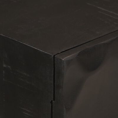 vidaXL Ντουλάπι Μαύρο 55x30x76 εκ. από Μασίφ Ξύλο Μάνγκο και Σίδηρο