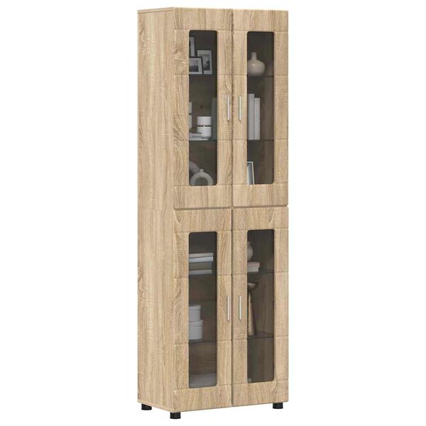 vidaXL Highboard &mu;&epsilon; &rho;ά&phi;&iota; &mu;&epsilon; &pi;ό&rho;&tau;&alpha; FLORIN &Delta;&rho;ύ&sigmaf; Sonoma 60 x 35 x 182 &epsilon;&kappa;.