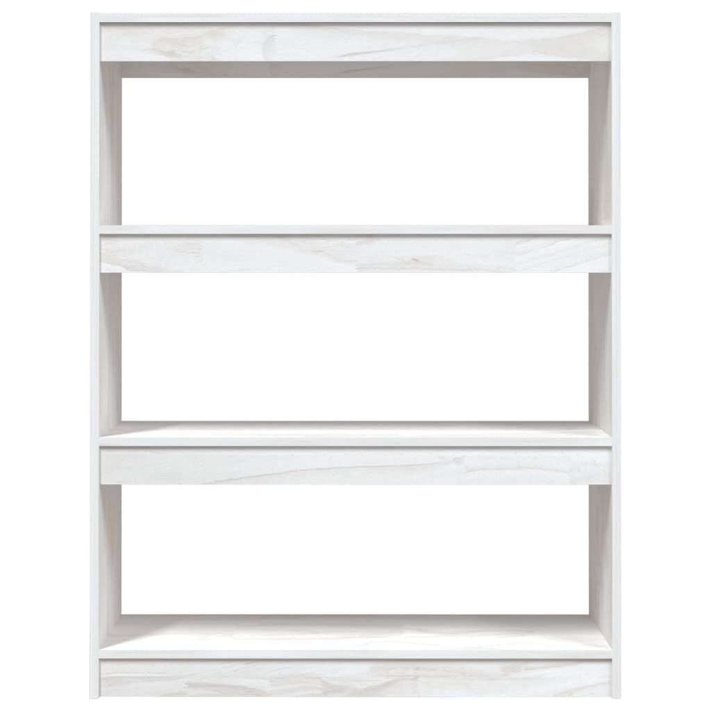 vidaXL Βιβλιοθήκη/Διαχωριστικό Χώρου Λευκό 100x30x103 εκ. Ξύλο Πεύκου