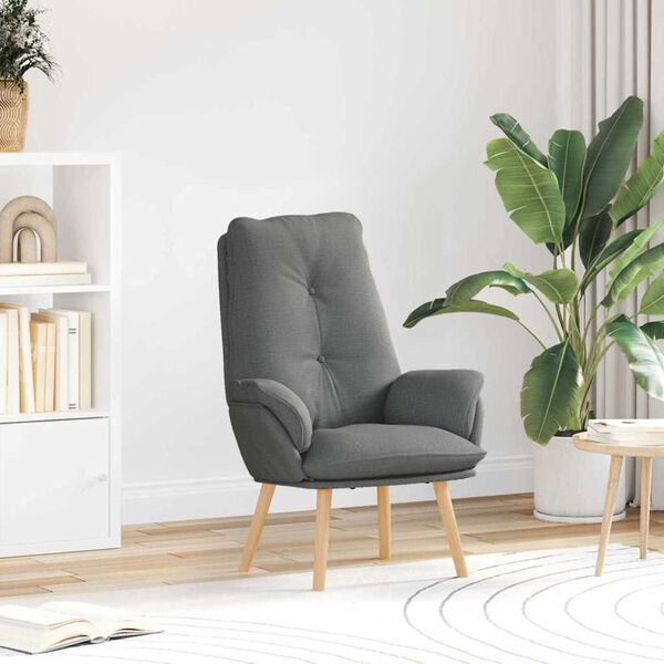 vidaXL Χαλαρωτική Πολυθρόνα Σκούρο γκρι 69 x 74 x 93 εκ. ύφασμα
