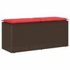 vidaXL &Pi;ά&gamma;&kappa;&omicron;&sigmaf; &kappa;ή&pi;&omicron;&upsilon; &mu;&epsilon; &mu;&alpha;&xi;&iota;&lambda;ά&rho;&iota; &kappa;&alpha;&phi;έ 110x40x44 cm Poly Rattan