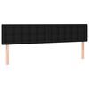vidaXL Κρεβάτι Boxspring με Στρώμα & LED Μαύρο 160x200 εκ. Υφασμάτινο