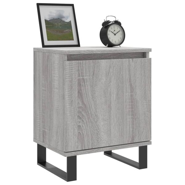 vidaXL Κομοδίνα 2 τεμ. Sonoma Γκρι 40x30x50 εκ. από Επεξεργασμένο Ξύλο