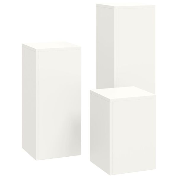 vidaXL Στήριξη φυτών 3 pcs Λευκό 24 x 24 x 75 εκ. Ατσάλι