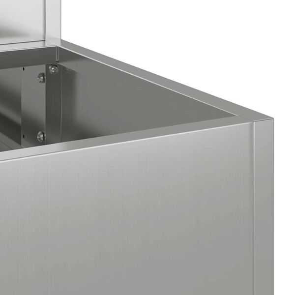 vidaXL Γλάστρα Κήπου Ασημί 100 x 60 x 45 εκ Γαλβανισμένος χάλυβας