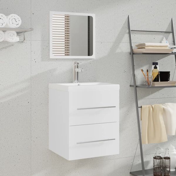 vidaXL Ντουλάπι Μπάνιου με Καθρέφτη Λευκό 41x38,5x48 εκ.